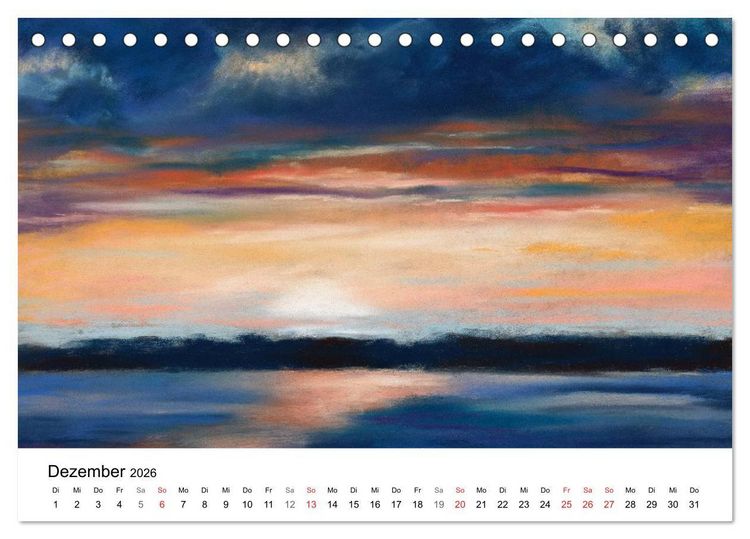 Produktbild: Das Meer in Pastellkreide (Tischkalender 2026 DIN A5 quer), CALVENDO Monatskalender