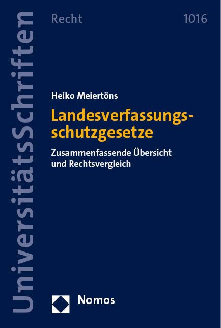 Produktbild: Landesverfassungsschutzgesetze