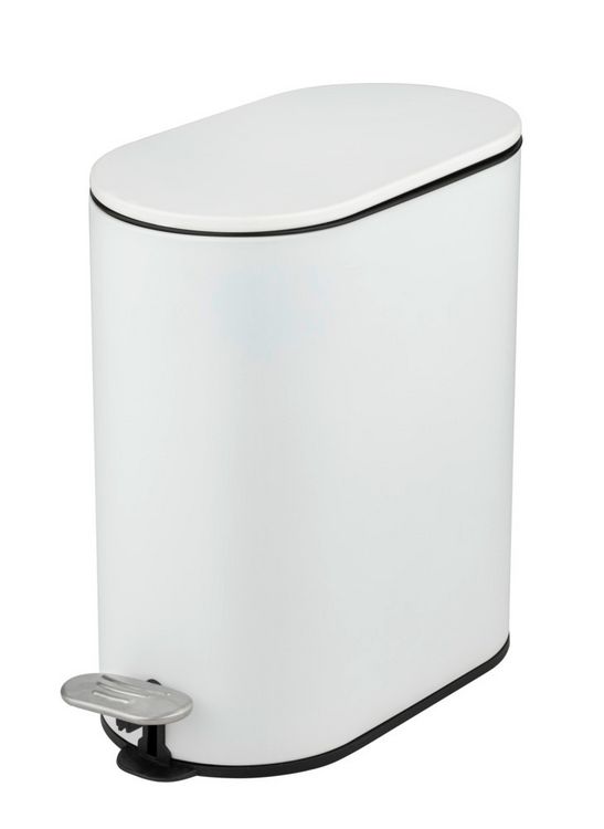 Produktbild: Kosmetikeimer Mod. Collungo, wei&szlig;, Stahl/Kunststoff, 5L, Easy-Close, mit herausnehmbarem