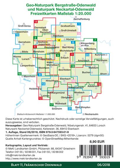 Produktbild: Blatt 11, Fr&auml;nkischer Odenwald