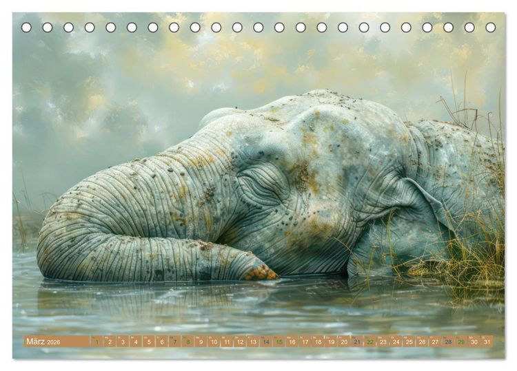 Produktbild: Tierische Tr&auml;umer - Sanft ruhend (Tischkalender 2026 DIN A5 quer), CALVENDO Monatskalender