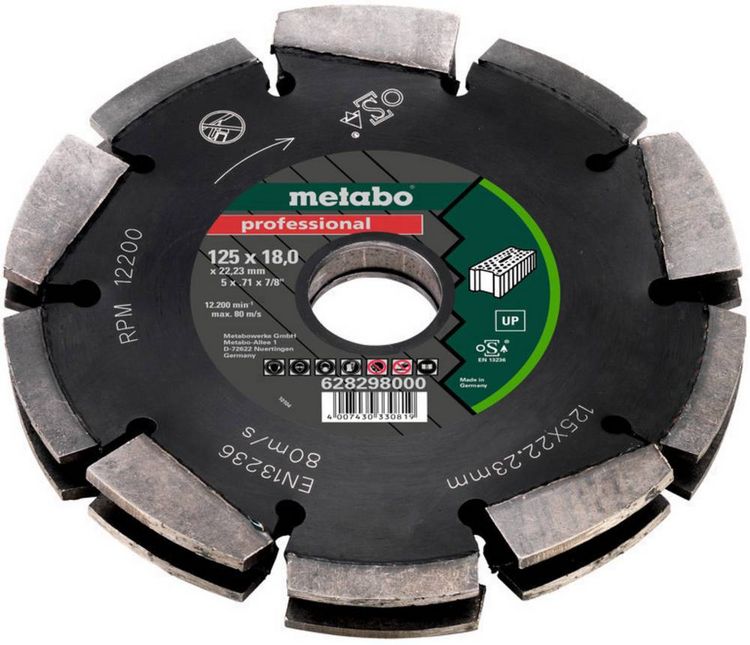 Produktbild: Metabo 628298000 Nutfr&auml;ser Hartmetall Produktabmessung, &Oslash; 125 mm Schaftdurchmesser 22.23 mm 1 St&uuml;ck