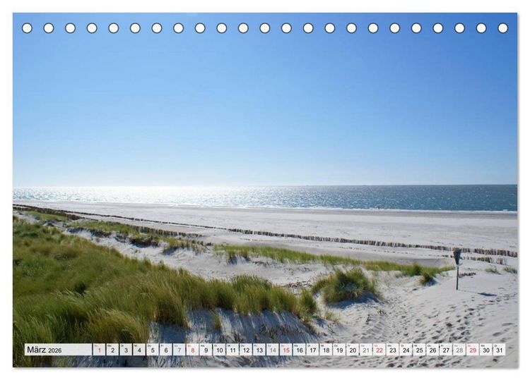 Produktbild: Amrum &ndash; Trauminsel in der Nordsee (Tischkalender 2026 DIN A5 quer), CALVENDO Monatskalender