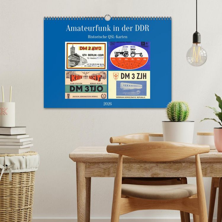 Produktbild: Amateurfunk in der DDR - Historische QSL-Karten (Wandkalender 2026 DIN A3 quer), CALVENDO Monatskalender