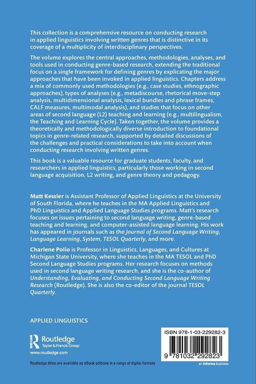 Produktbild: Conducting Genre-Based Research in Applied Linguistics
