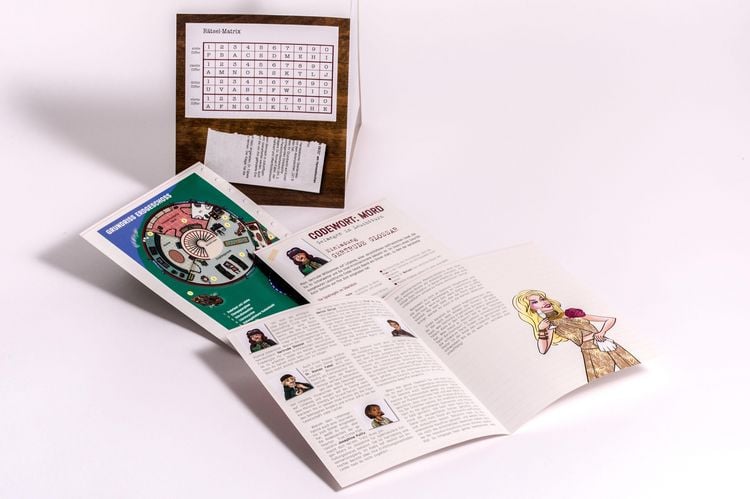 Produktbild: Codewort: Mord. Gefangen im Leuchtturm. Krimidinner-Rollenspiel und Kochbuch. F&uuml;r 6 Spieler ab 12 Jahren.