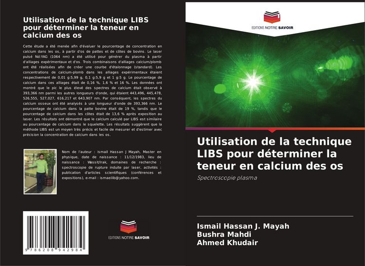 Produktbild: Utilisation de la technique LIBS pour d&eacute;terminer la teneur en calcium des os