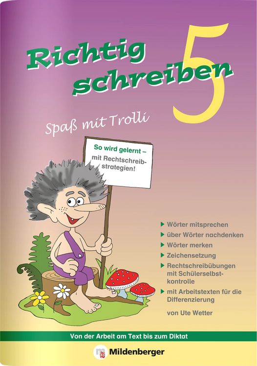 Produktbild: Richtig schreiben &ndash; Spa&szlig; mit Trolli, 5. Schuljahr, Druckschrift