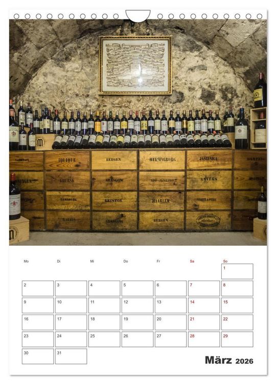 Produktbild: Weinkalender - f&uuml;r Kenner und Genie&szlig;er (Wandkalender 2026 DIN A4 hoch), CALVENDO Monatskalender