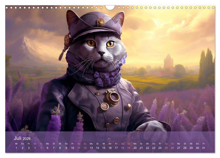 Produktbild: Charaktiere Katzen dieser Welt (Wandkalender 2026 DIN A3 quer), CALVENDO Monatskalender