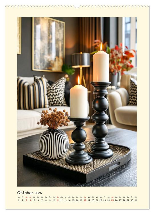 Produktbild: Exquisite Wohnaccessoires. Inspiration f&uuml;r ein stilvolles Zuhause (Wandkalender 2026 DIN A2 hoch), CALVENDO Monatskalender