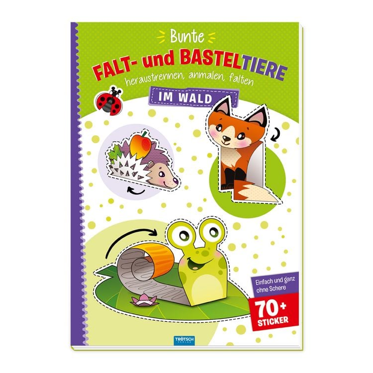 Produktbild: Tr&ouml;tsch Bastelbuch Bunte Falt- und Basteltiere - Im Wald