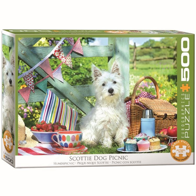 Produktbild: Family Puzzle 500 Teile - Oversize - Scottie Dog Picnic
