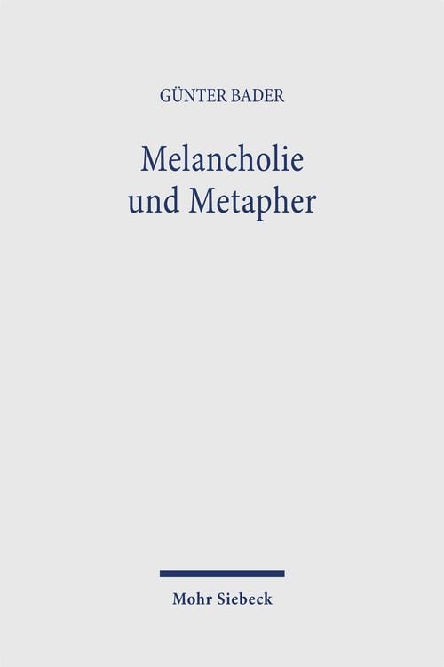 Produktbild: Melancholie und Metapher