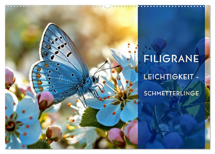 Produktbild: Filigrane Leichtigkeit - Schmetterlinge (Wandkalender 2026 DIN A2 quer), CALVENDO Monatskalender