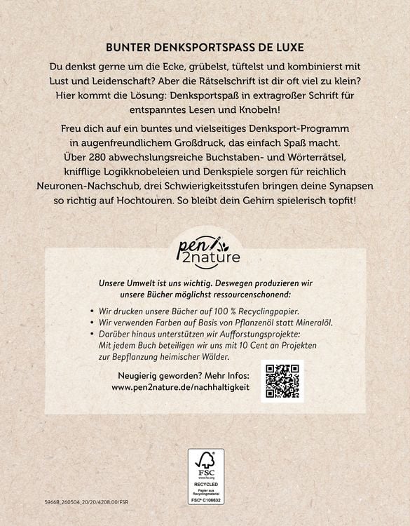Produktbild: Gro&szlig;druck Denksport - Premium Edition