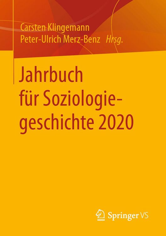 Produktbild: Jahrbuch f&uuml;r Soziologiegeschichte 2020