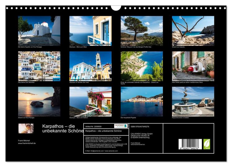 Produktbild: Karpathos &ndash; die unbekannte Sch&ouml;ne (Wandkalender 2026 DIN A3 quer), CALVENDO Monatskalender