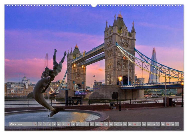 Produktbild: London Sehensw&uuml;rdigkeiten (Wandkalender 2026 DIN A2 quer), CALVENDO Monatskalender