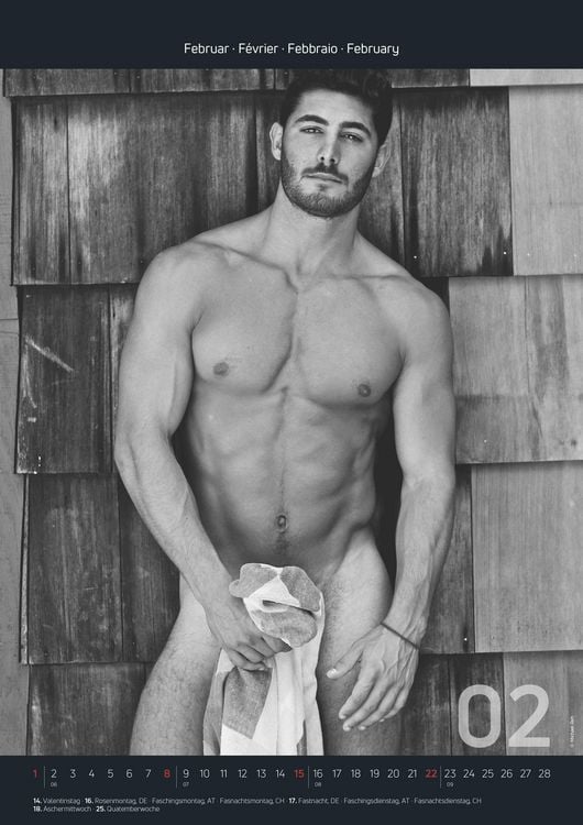 Men 2026 - Bildkalender 29,7x42 cm - Männer - erotischer Kalender - hochwertiger Erotikkalender - schwarz-weiß - Wandplaner - Wandkalender