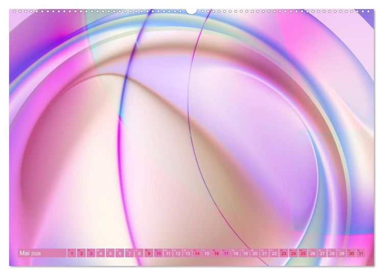Produktbild: Lineare Strahlkraft - Wellen, Digitale Kunst (Wandkalender 2026 DIN A2 quer), CALVENDO Monatskalender