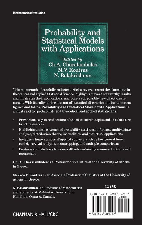 Produktbild: Probability and Statistical Models with Applications