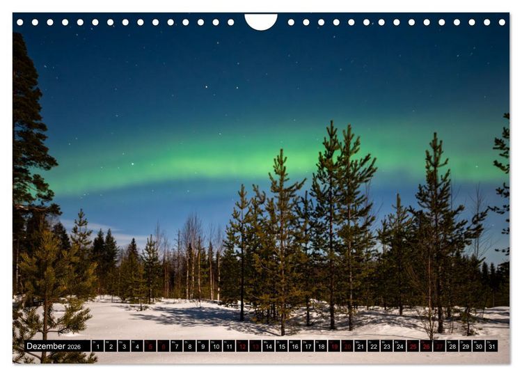 Produktbild: AURORA BOREALIS tanzt (Wandkalender 2026 DIN A4 quer), CALVENDO Monatskalender