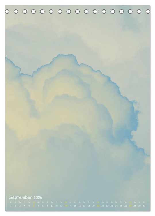 Produktbild: Aquarelle am Himmel (Tischkalender 2026 DIN A5 hoch), CALVENDO Monatskalender