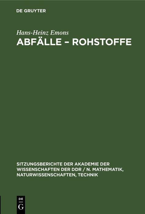 Produktbild: Abf&auml;lle - Rohstoffe
