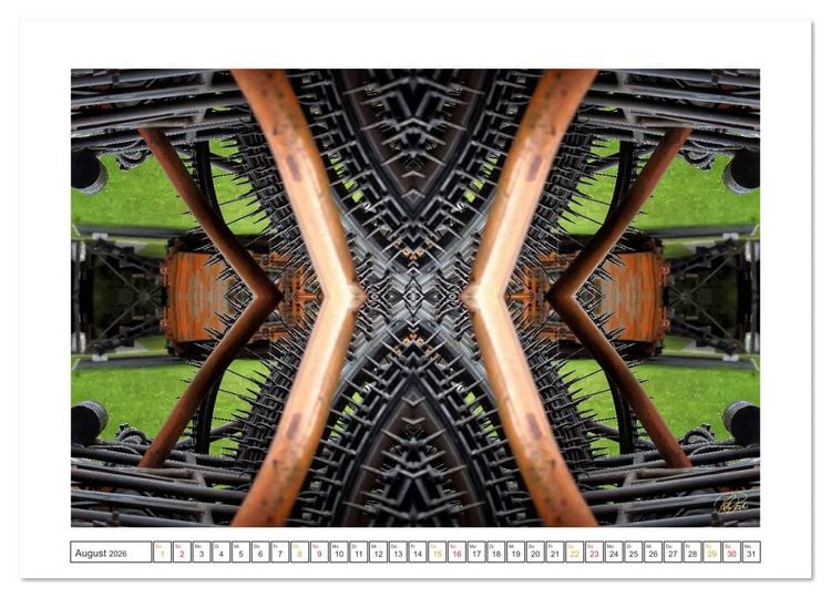 Produktbild: Faszination Spiegelung - Industrie und Technik (Wandkalender 2026 DIN A2 quer), CALVENDO Monatskalender