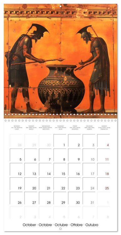 Produktbild: Splendeurs de la Gr&egrave;ce Antique (Calendrier mural carr&eacute; 2026 30x30 cm) Calendrier double avec une page pour vos prises de notes