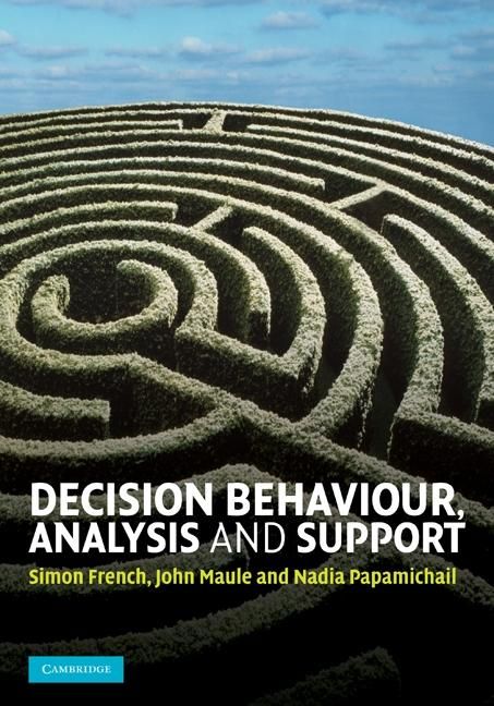 Produktbild: Decision Behaviour, Analysis and Support