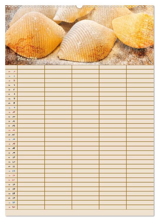 Produktbild: Italienische K&uuml;che mit Familienplaner (Wandkalender 2026 DIN A2 hoch), CALVENDO Monatskalender