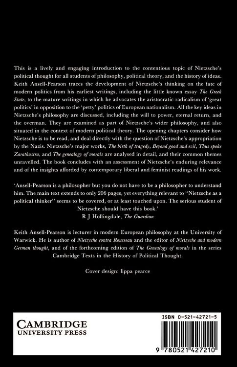 Produktbild: An Introduction to Nietzsche as Political Thinker
