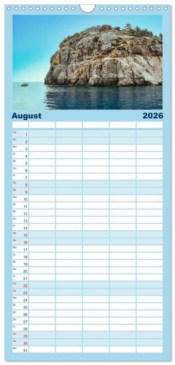 Produktbild: Familienplaner 2026 - Rhodos - eine Insel zum Verlieben mit 5 Spalten (Wandkalender, 21 x 45 cm) CALVENDO