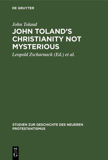 Produktbild: John Toland&rsquo;s Christianity not mysterious