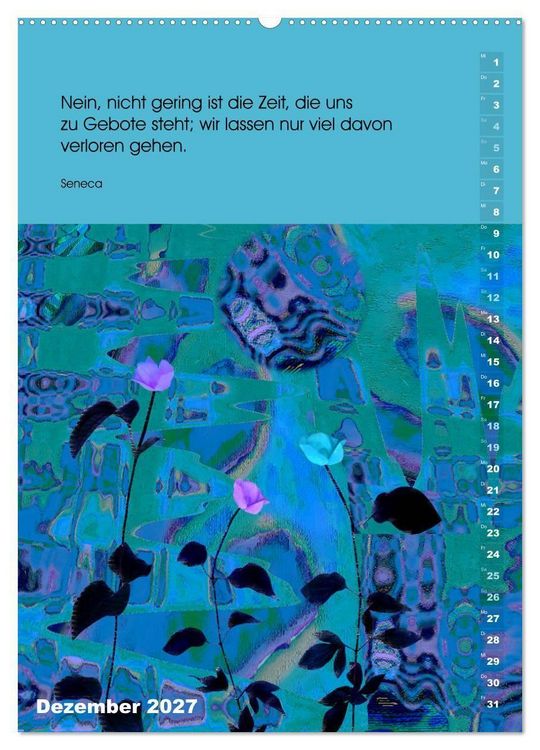 Produktbild: Philosophische Inspirationen Wandkalender 2027 (hochwertiger Premium Wandkalender 2027 DIN A2 hoch), Kunstdruck in Hochglanz