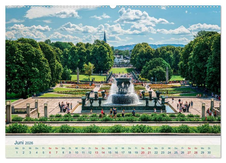 Produktbild: Norwegen von Oslo bis &Aring;lesund (hochwertiger Premium Wandkalender 2026 DIN A2 quer), Kunstdruck in Hochglanz
