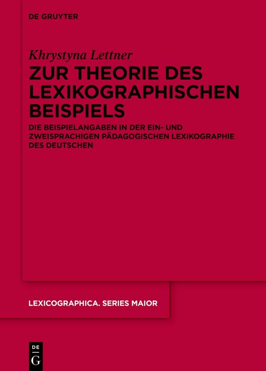 Produktbild: Zur Theorie des lexikographischen Beispiels