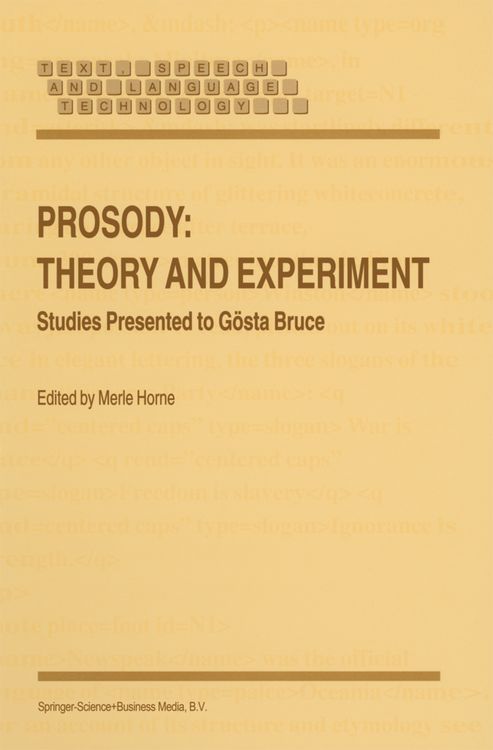 Produktbild: Prosody: Theory and Experiment