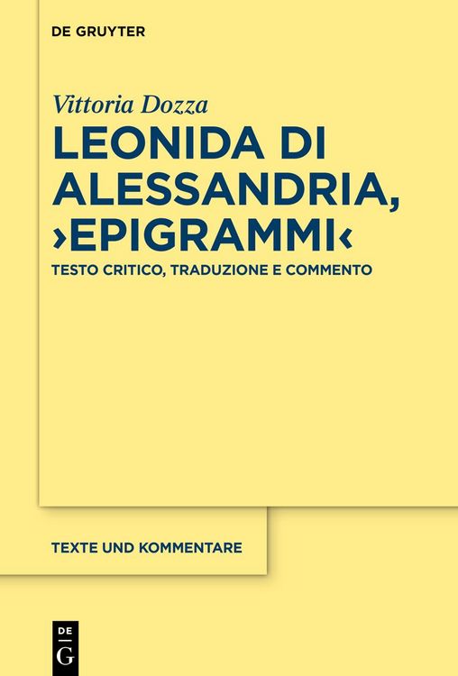 Produktbild: Leonida di Alessandria, &rsaquo;Epigrammi&lsaquo;