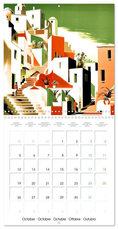 Produktbild: Illustrations promontoires (Calendrier mural carr&eacute; 2026 30x30 cm) Calendrier double avec une page pour vos prises de notes
