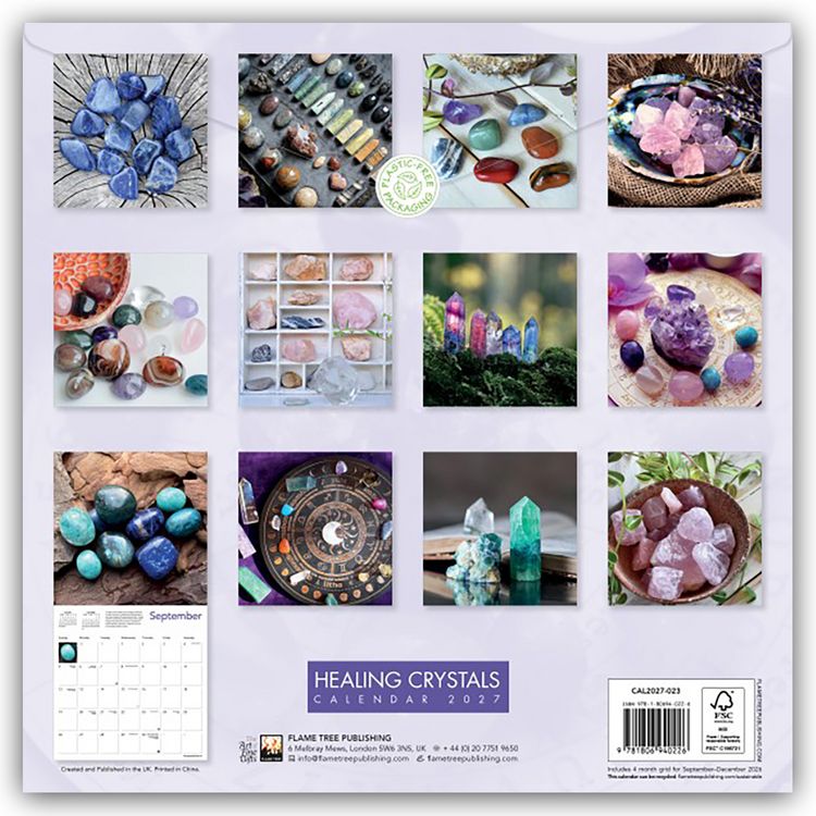 Produktbild: Healing Crystals &ndash; Heilsteine &ndash; Heilkristalle 2027 &ndash; Original Flame Tree Publishing-Kalender [Kalender]