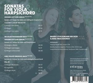 Produktbild: Sonatas for viola and harpsichord