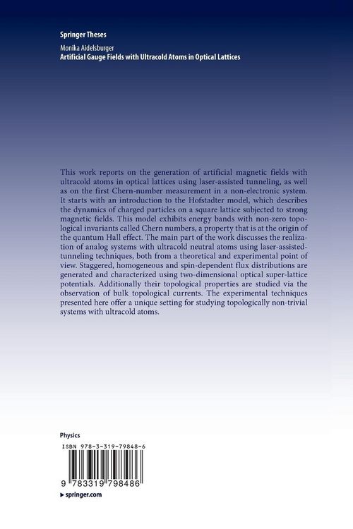 Produktbild: Artificial Gauge Fields with Ultracold Atoms in Optical Lattices