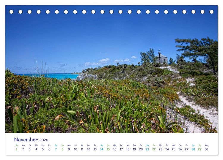 Produktbild: Bahamas-Eleuthera unterwegs am Lighthouse Beach (Tischkalender 2026 DIN A5 quer), CALVENDO Monatskalender