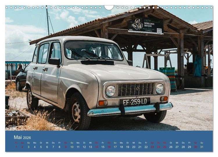 Produktbild: Kultauto aus Frankreich - Renault 4 (Wandkalender 2026 DIN A3 quer), CALVENDO Monatskalender