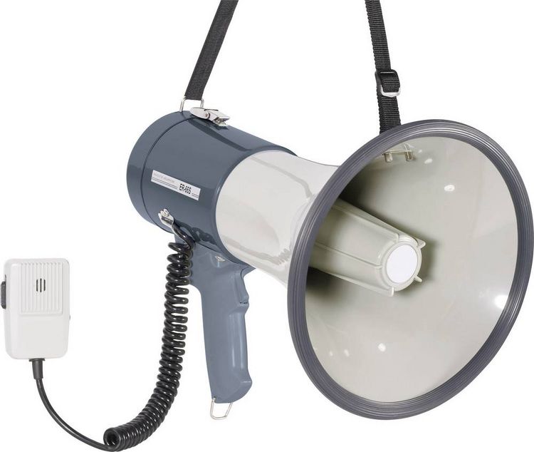 Produktbild: SpeaKa Professional ER-66S Megaphon mit Handmikrofon, mit Haltegurt, integrierte Sounds
