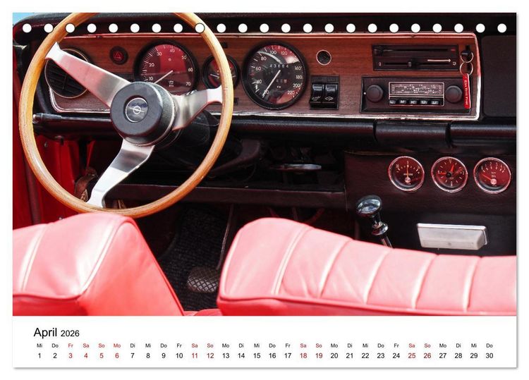 Produktbild: Klassische Armaturenbretter (Tischkalender 2026 DIN A5 quer), CALVENDO Monatskalender