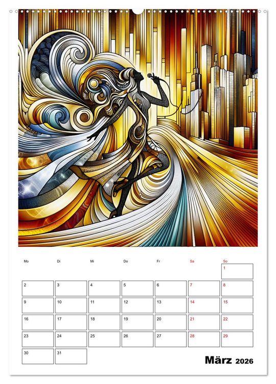 Produktbild: Taktvoll &ndash; Rhythmische Eleganz (Wandkalender 2026 DIN A2 hoch), CALVENDO Monatskalender